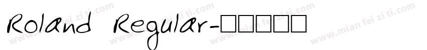 Roland Regular字体转换